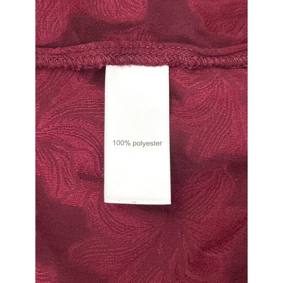 Maurices Medium Burgundy Floral Jacquard Halter Tunic Top Date Night Chic Resort - Picture 8 of 12